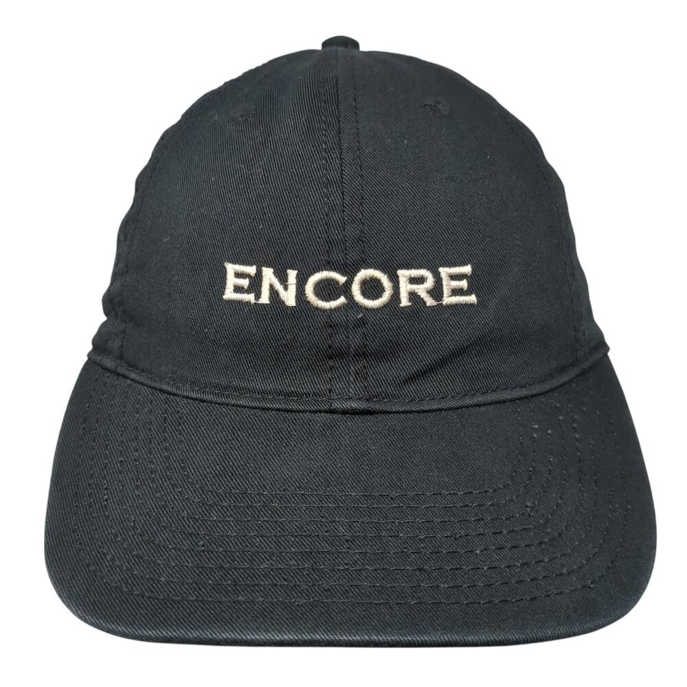 Encore Slideback Baseball Hat Black One Size Embroidered Champion